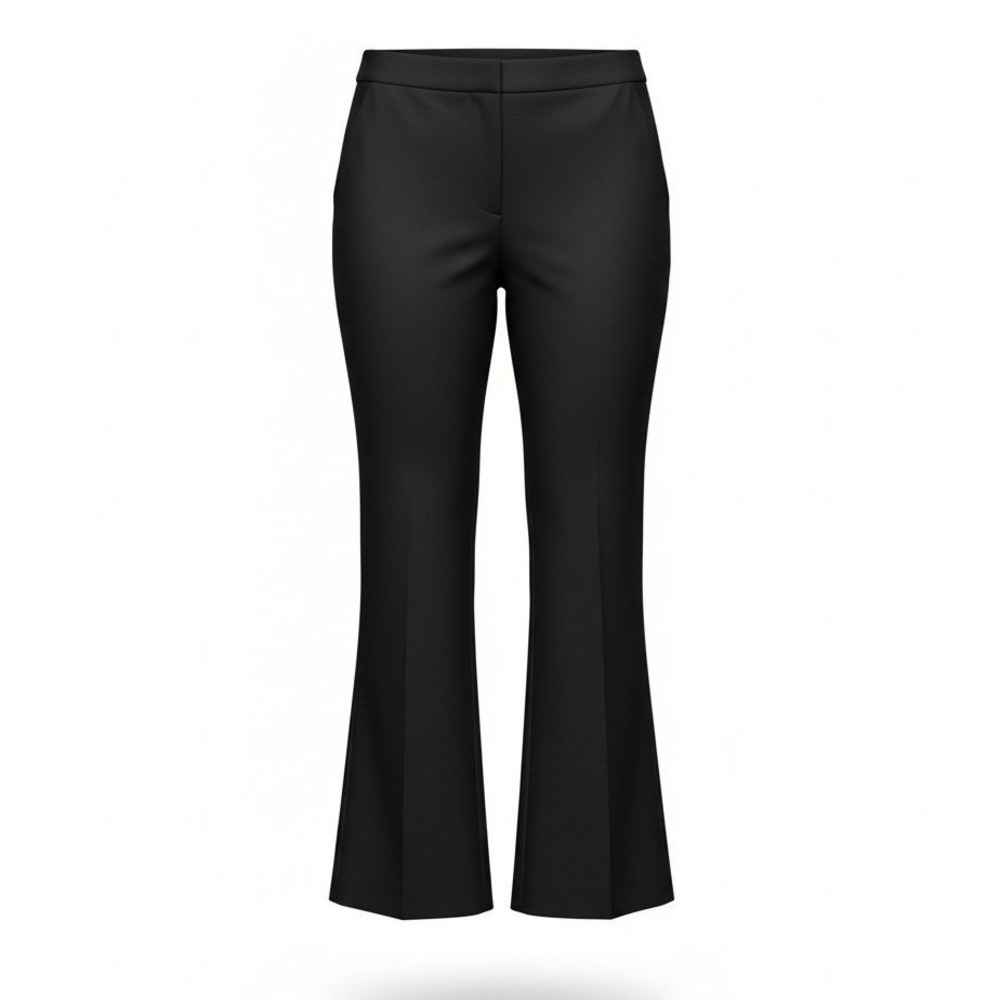 Cropped Flare Trousers Cotton Blend Workwear Size 14 J.Crew Women Black - Picture 9 of 9